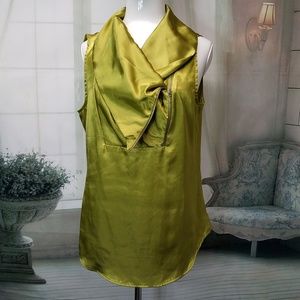 Rose & olive blouse sleeveless large